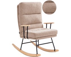 BELIANI ESKELIN - Schommelstoel - Beige - Bouclé