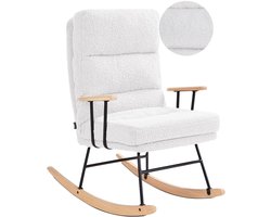 BELIANI ESKELIN - Schommelstoel - Off-white - Bouclé