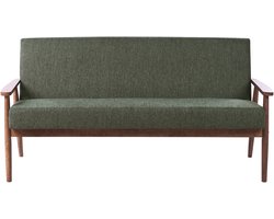 BELIANI ESRUM - Driezitsbank - Groen/Donkerbruin - Polyester