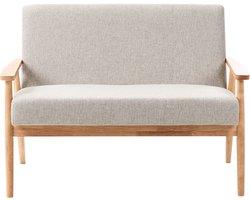 BELIANI ESRUM - Tweezitsbank - Grijs/Lichtbruin - Polyester