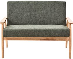 BELIANI ESRUM - Tweezitsbank - Groen/Lichtbruin - Polyester