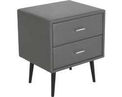 BELIANI ESSONNE - Nachtkastje - Grijs - Kunstleer