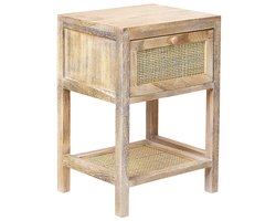 BELIANI ESTO - Nachtkastje - Lichtbruin - Paulowniahout