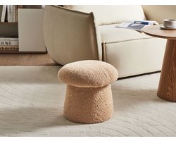 BELIANI EUFAULA - Poef - Beige - Bouclé