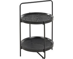 BELIANI EVART - Bijzettafel - Zwart - Hout