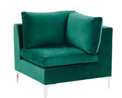 Beliani EVJA - Bankmodule - Groen - Fluweel