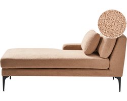 BELIANI EWRON - Chaise longue - Zandbeige - Rechtszijdig - Bouclé