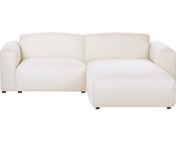 BELIANI FAABORG - Hoekbank - Gebroken wit - Linkszijdig - Polyester