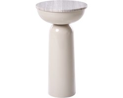 BELIANI FALCON - Bijzettafel - Beige - Metaal/Marmer