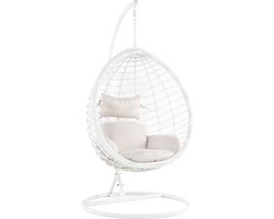 Beliani FANO - Hangstoel - Wit - PE rotan