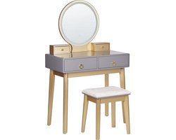 Beliani FEDRY - Kaptafel - Grijs - MDF