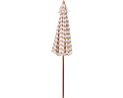 BELIANI FERENTILLO - Parasol - Beige/Wit - 260 cm - Polyester