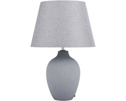 BELIANI FERGUS - Tafellamp - Lichtgrijs - Keramiek