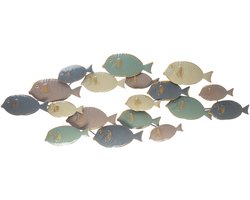 BELIANI FERMIUM - Wanddecoratie - Blauw - Metaal