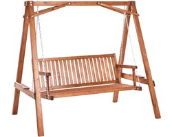 BELIANI FICARELLA - Schommelbank - Bruin - Larikshout