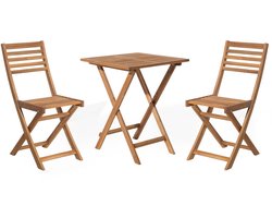 BELIANI FIJI - Bistroset voor 2 - Lichte houtkleur - Acaciahout