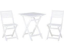 BELIANI FIJI - Bistroset voor 2 - Wit - Acaciahout