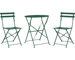 BELIANI FIORI - Bistroset voor 2 - Donkergroen - Staal