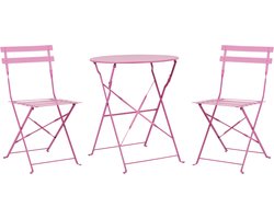 BELIANI FIORI - Bistroset voor 2 - Roze - Staal