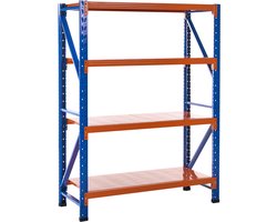BELIANI FIUGGI - Stellingkast 4 planken - Oranje/Blauw - Staal