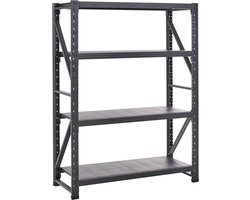 BELIANI FIUGGI - Stellingkast 4 planken - Zwart - Staal