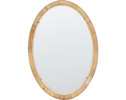 BELIANI FOISSY - Wandspiegel - Naturel - Rotan