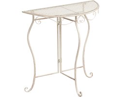 BELIANI FOLELLI - Tuintafel - Lichtbeige - IJzer