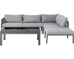 Beliani FORANO - Loungeset voor 6 - Grijs - Aluminium