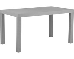 BELIANI FOSSANO - Tuintafel - Lichtgrijs - 80x140 cm - Synthetisch materiaal