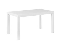 BELIANI FOSSANO - Tuintafel - Wit - 80 x 140 cm - Synthetisch materiaal
