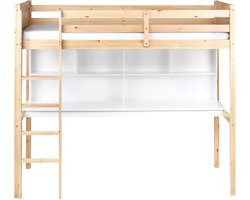 BELIANI FOUCAMONT - Hoogslaper - Lichtbruin - 90 x 200 cm - Dennenhout