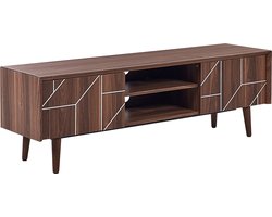 BELIANI FRANKLIN - TV-meubel - Donkere houtkleur - Vezelplaat