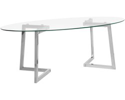 BELIANI FRESNO - Salontafel - Zilver - Glas