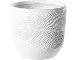 BELIANI FTERO - Bloempot - Gebroken wit - 35 x 35 x 33 cm - Kleivezel
