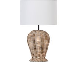 BELIANI FURELOS - Tafellamp - Gebroken wit - Rotan