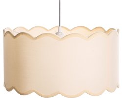 BELIANI GAIREZI - Hanglamp - Wit/Lichtbeige - Stof