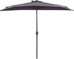 Beliani GALATI - Halfronde parasol - Grijs - Kunststof