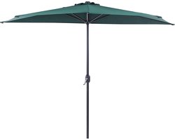 Beliani GALATI - Halfronde parasol - Groen - Kunststof