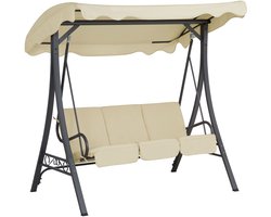 BELIANI GARBO - Schommelbank - Beige - Polyester