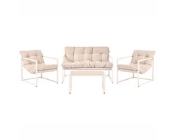 BELIANI GARDA - Loungeset - Beige - Staal