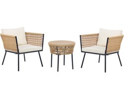 BELIANI GARGANO - Tuinset - Lichtbeige - PE rotan