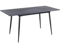 BELIANI GELANDA - Uitschuifbare eettafel - Grijs - 120/160 x 80 cm - MDF