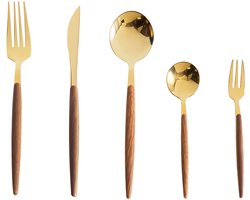BELIANI GEMELLI - Bestekset 30-delig - Goud - RVS