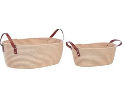 Beliani GISSAR - Manden set van 2 - Beige - Katoen