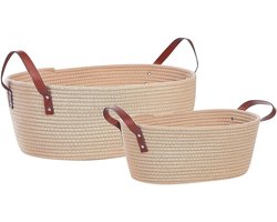 BELIANI GISSAR - Manden set van 2 - Lichtbeige - Katoen