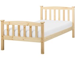 BELIANI GIVERNY - Bed - Lichtbruin - 90 x 200 cm - Dennenhout