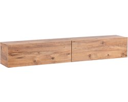 BELIANI GLADSTONE - Wandgemonteerd TV-meubel - Bruin - 180 cm - Vezelplaat