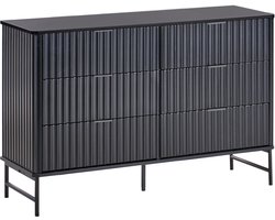 BELIANI GLASTONBURY - Ladekast 6 lades - Zwart - MDF