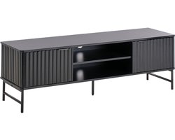 BELIANI GLASTONBURY - TV-meubel - Zwart - 140 x 40 cm - MDF