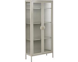 BELIANI GLEORA - Vitrinekast - Lichtbeige - Staal